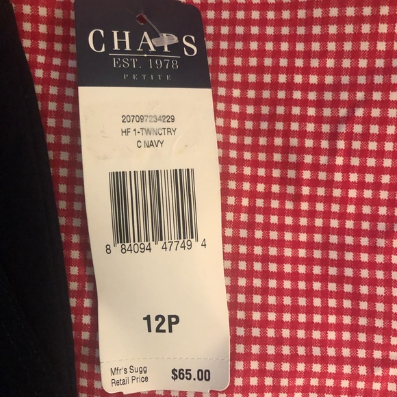 Chaps Navy Blue Cargo Trouser - Picture 2 of 3